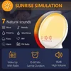 Simulation of Sunrise and Sunset Nature Wake Up Light LED Electronic Alarm Clock Light Bedside Lamp Sleep Timer Light Home Decor 5