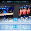 Wine and Beverage Refrigerator, 24 inch Wine Fridge Dual Zone Hold 20 Bottles and 78 Cans, Digital Touch Control 4