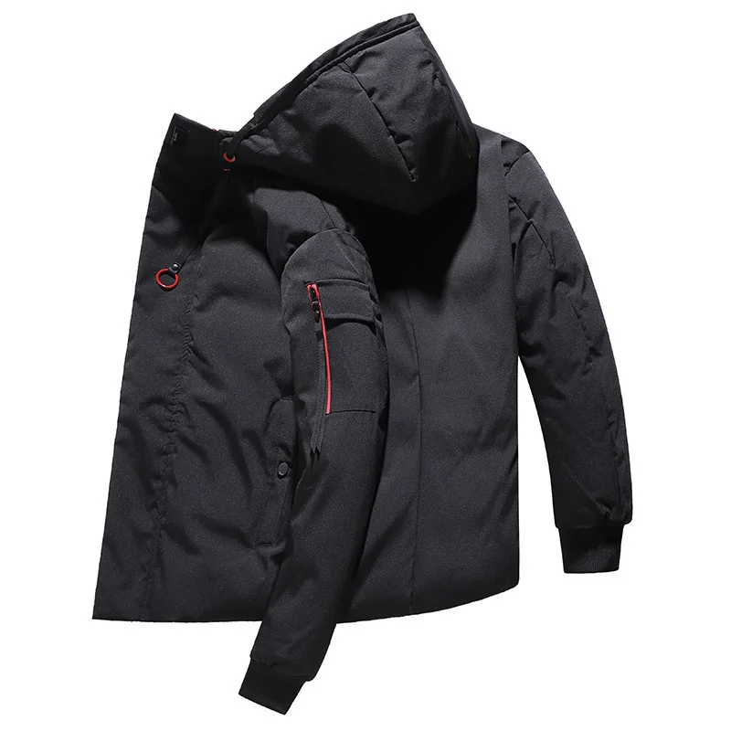 

Winter Men's Jacket Fashion Street Men Cotton Thick Warm Parkas Casual Male Outwear Windbreaker Thermal Hooded Coats Clothing