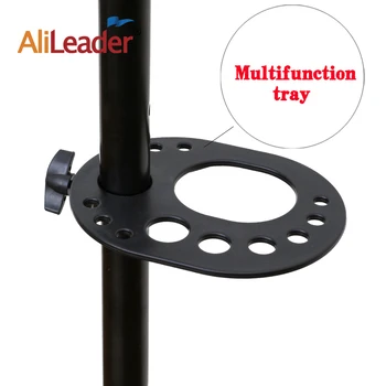 Wig Stand Tray Multifunction Hair Tray For Tripod Wig Stand Easy Usefor Hairdressing Training Making Wigs Tools Black Hair Tray