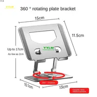 Foldable Mobile Phone Holder 360 Degree Rotating Swivel  Hollowed Tablet Riser Anti Slip Height Adjustable for IPad/iPhone 14