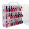 48 Cells 2 Layer Nail Polish Organizer Portable Clear Nail Supplies Needlework Storage Box Adjustable Storage Case 2