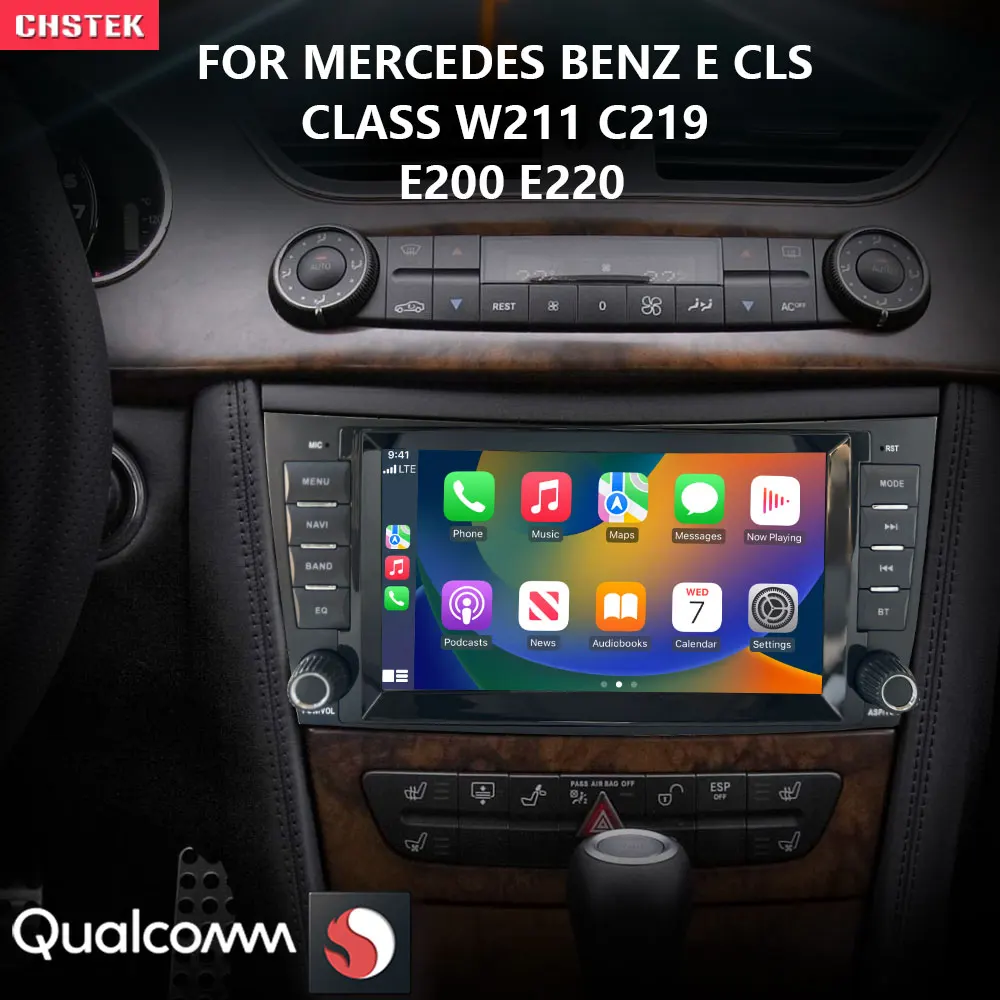 

CHSTEK Qualcomm Car Radio Multimedia DVD Player Media Carplay WIFI for Mercedes Benz CLS Class C219 E Class W211 G Class W463
