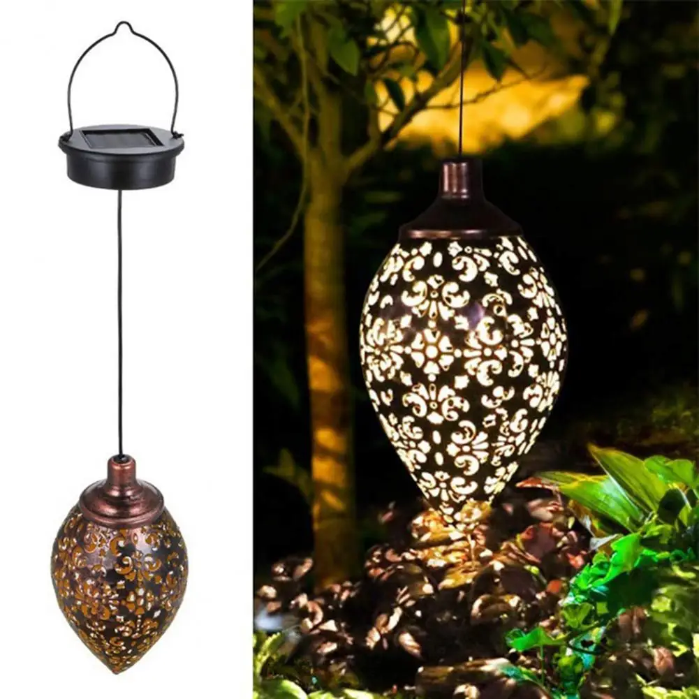 LED Lantern Rechargeable Low Consumption Solar Charging Hanging Projection Light Lamp for Courtyard solar garden light