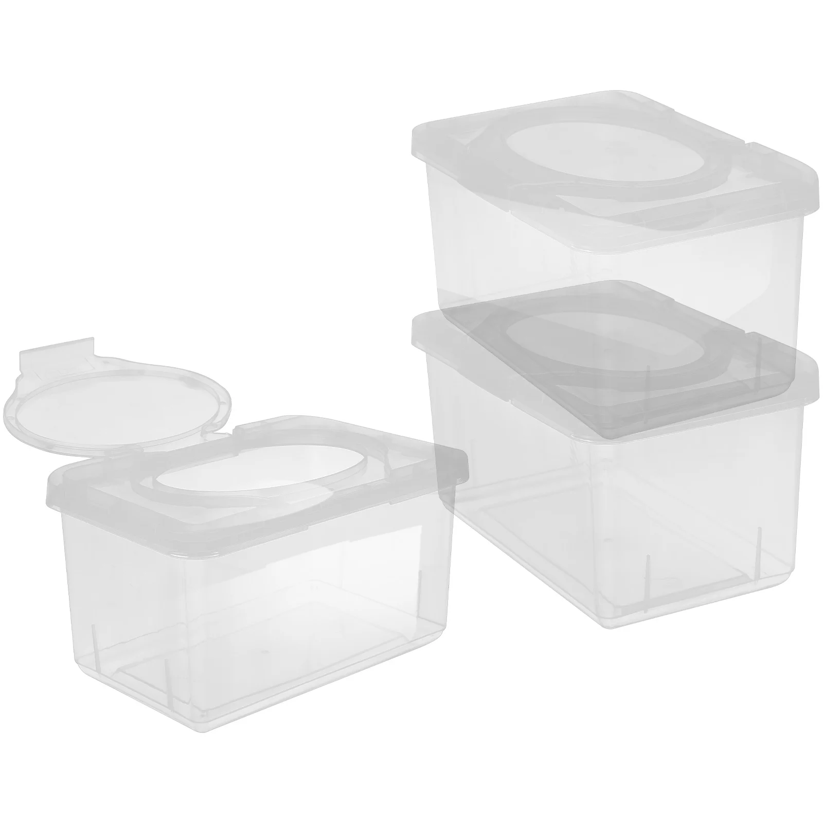 

3Pcs Outdoor Wet Wipes Boxes Refillable Baby Wipe Dispensers Wet Tissue Holders