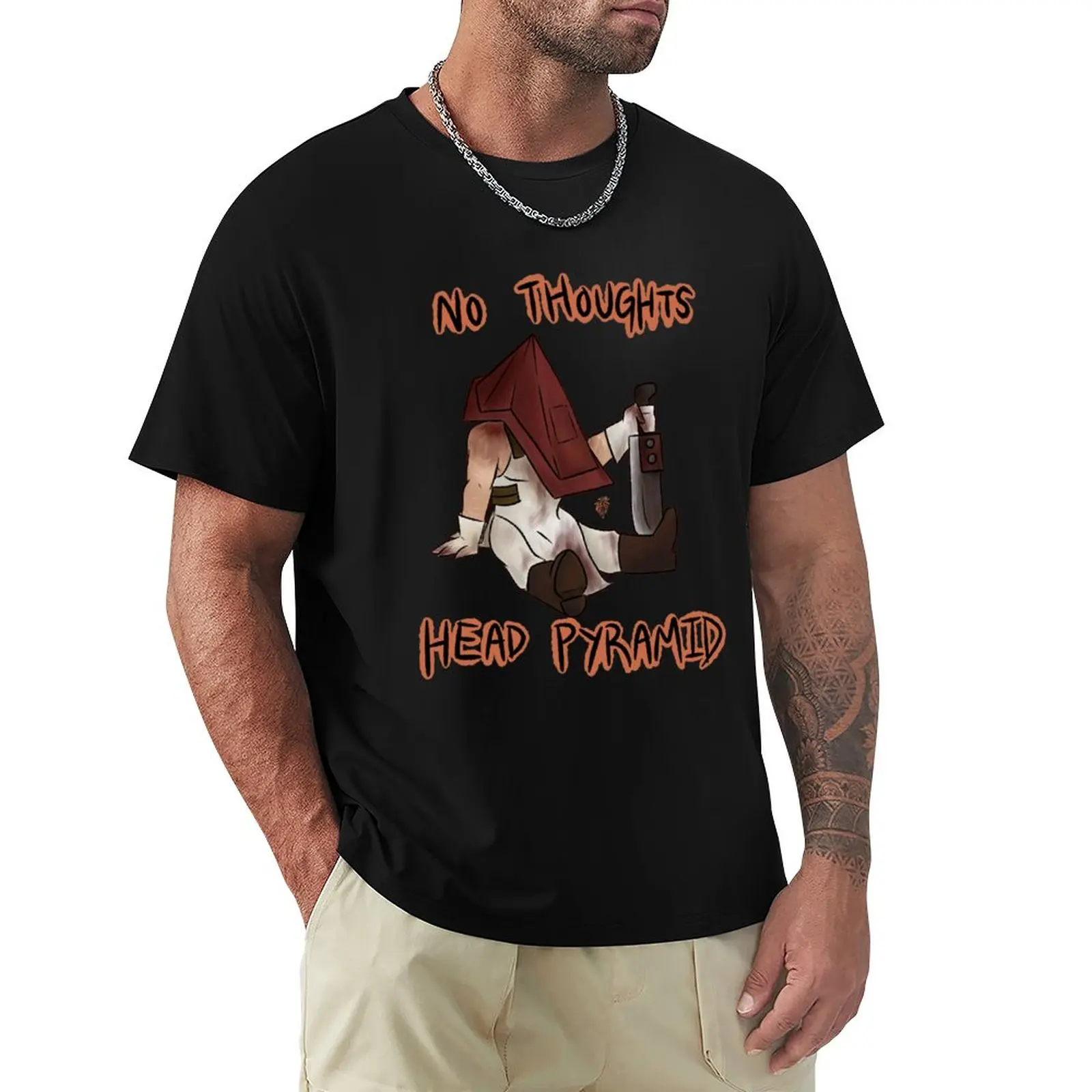 

No Thoughts, Head Pyramid T-Shirt anime customizeds mens champion t shirts