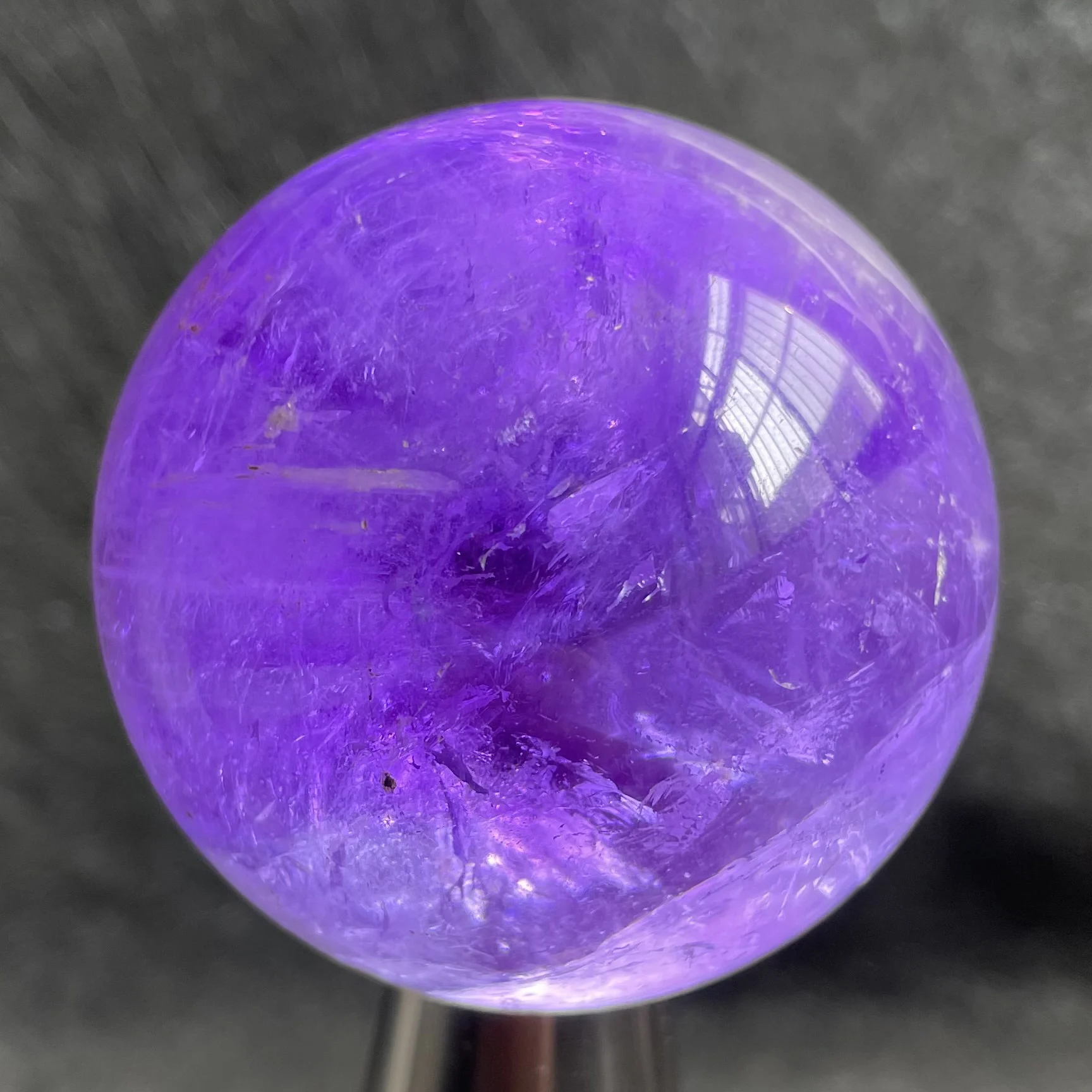 

55mm Natural Amethyst Crystal Ball Decoration Polished Quartz Sphere Reiki Healing