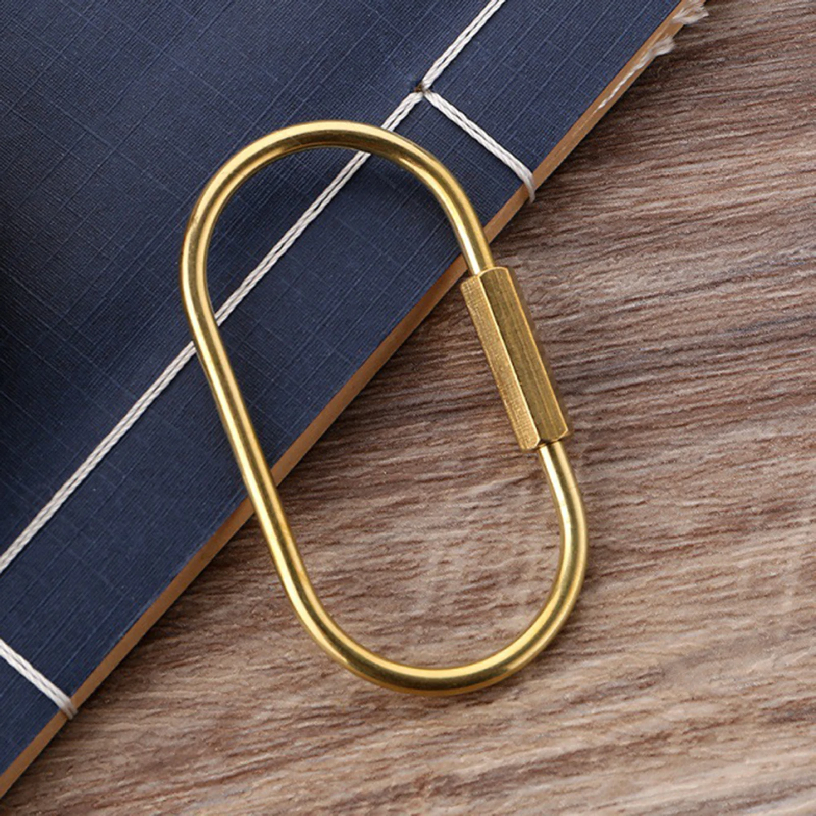 Simple Brass Keychain Screw Camping Survival Carabiner Buckles - View #11