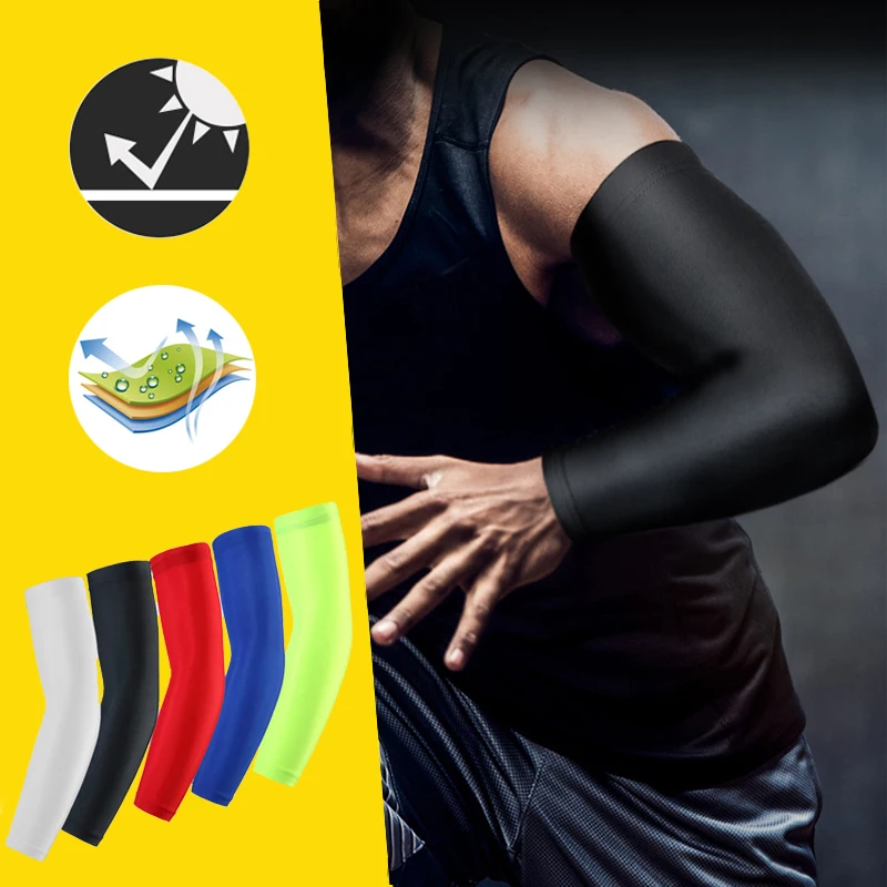 M XXL Size Compression Sports Arm Warmer Sun UV Protection Bike Cycling Basketball Volleyball