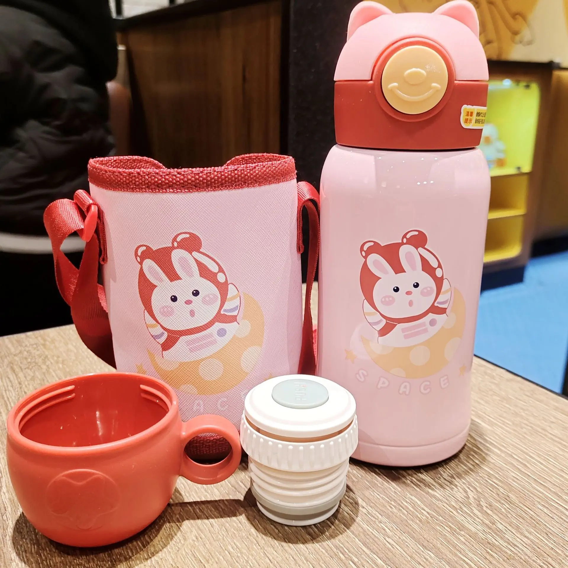 Cartoon Children's Thermos Water Bottle Antler Straw Cup 316 Double Layer  Stainless Steel Vacuum Mug Double Cover Thermos Cup - AliExpress