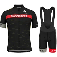 Cycle Jersey Spring Summer Mens Cycling Clothes Maillot Man Mtb Bib SRAM Professional Shirt Men's Blouse for Bicycle Jacket Set 1