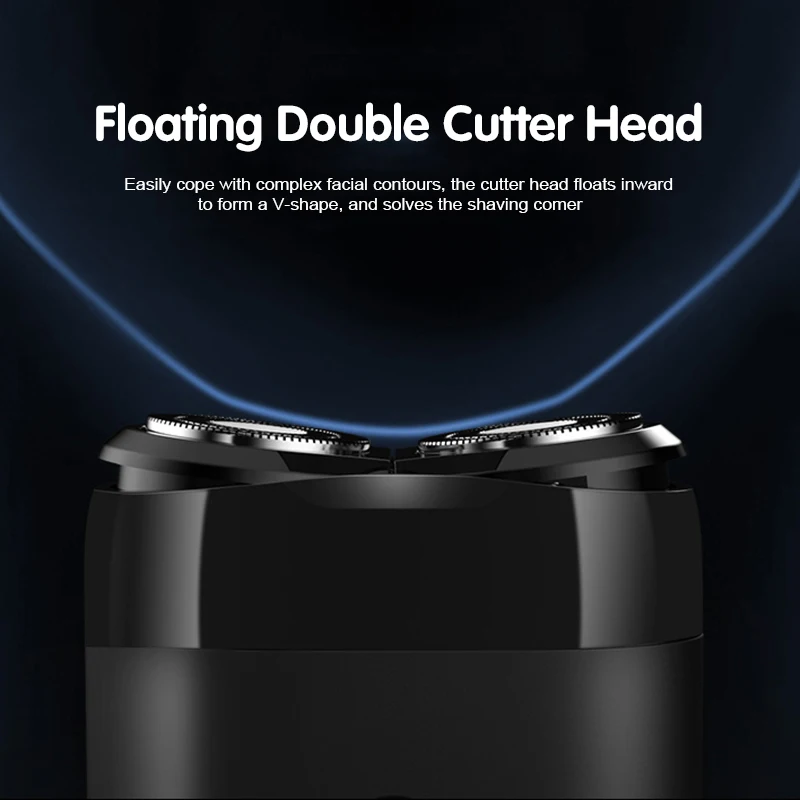 Xiaomi Mijia Mi Portable Electric Shaver S100 USB Rechargable Shaver For Men Rotating 2 Floating Head Portable Waterproof Razor 6