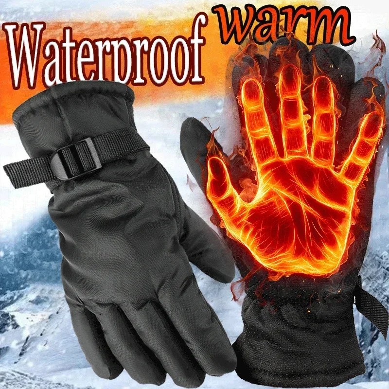 

Outdoor Ski Gloves Waterproof Gloves with Touchscreen Function Thermal Snowboard Gloves Warm Motorcycle Snow Gloves Men Women