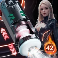 Männlich automatische Mastur bator Teleskop saugen Vagina Blowjob Masturbation Vibration Heizung Tasche Pussy Waren Sexspielzeug für Männer 1