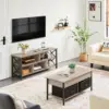 4 Pieces Living Room Table Sets - Includes TV Stand with Storage for 65 in TV, Lift-top Coffee Table with Baskets 2