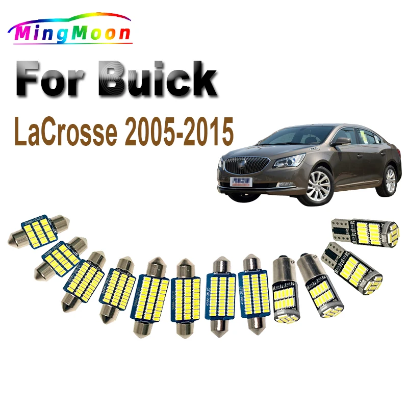 

Canbus Led Bulbs For Buick LaCrosse 2005-2009 2010 2011 2012 2013 2014 2015 LED Interior Map Dome License Plate Light Kit