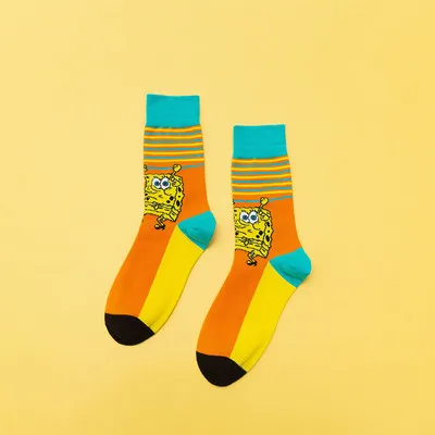 SpongeBob Squidward Tentacles Patrick Star Crab boss Plankton  cartoon Adult tube socks Cosplay Children Christmas Gifts sock 30
