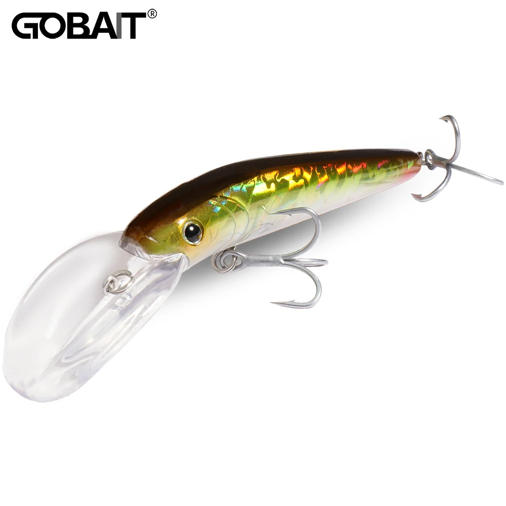15G Minnow Lure Deep Diving Crankbait Hard Fishing Long Bill 3D Eyes Wobbler