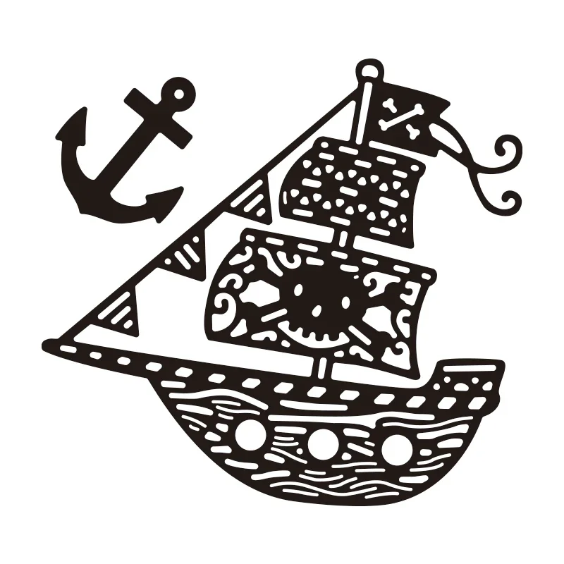 Stencil Grande Per Fustellatura E Goffratura A Tema Faro E Mare, Per Scrapbooking E Biglietti Fai Da Te