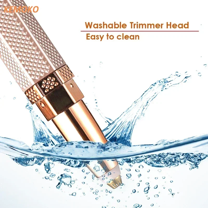 4 In 1 Lipstick Shaver Painless Mini Hair Removal Shaver Electric Nose Hair Epilator Face Armpit Hair Remover Eyebrow Trimmer 6