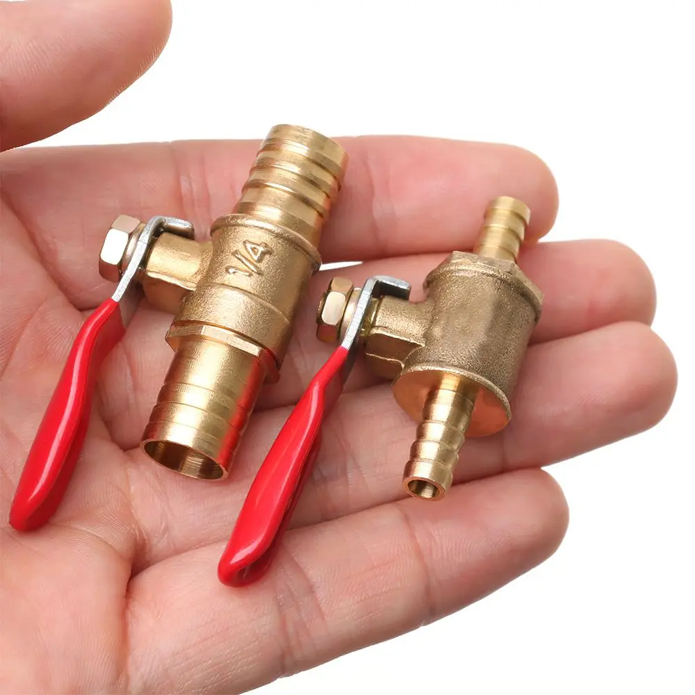Useful Shut-off Crimp Thread Connector Brass Ball Valve Control Device Pipe Fitting