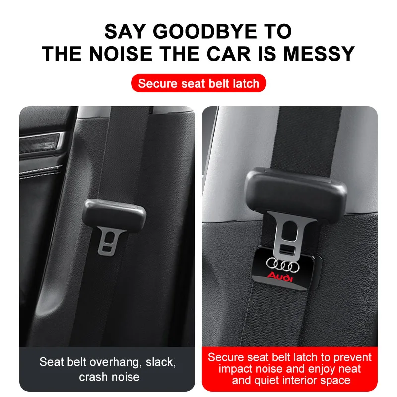 new Fashion Magnetic Car Interior Supplies Seat Belt Holder Stabilizer For Audi C5 C6 C7 A4 B6 B8 B7 A6 A3 A5 Q3 Q5 Q7 8P 8V 8L 6