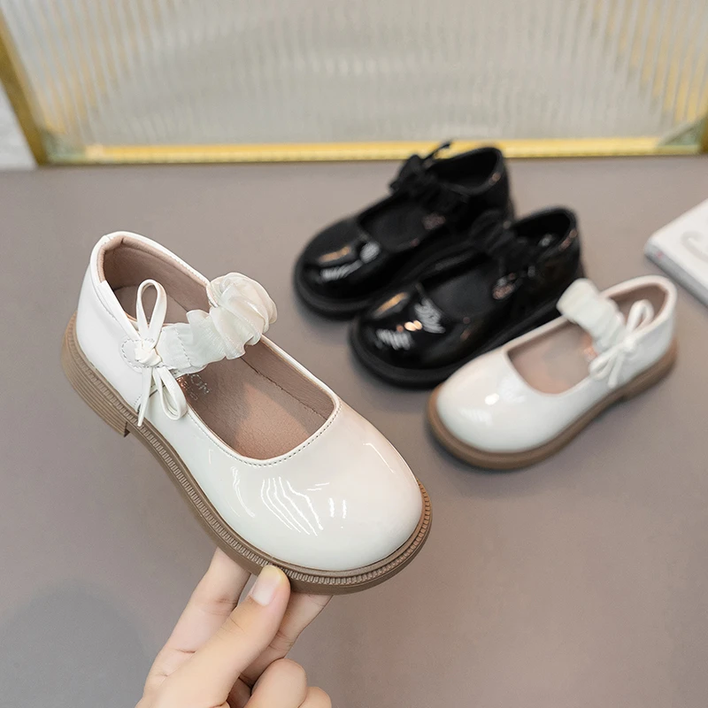 Leather Girls Princess Shoes Summer Non Slip Sole