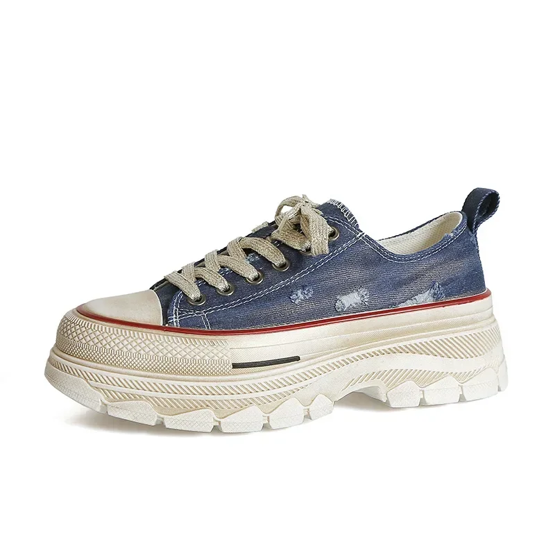 

Shoes for Women 2023 Spring Summer New Women's Breathable Platform Sneakers Fashion Casual Retro Canvas Shoes Zapatos De Mujer