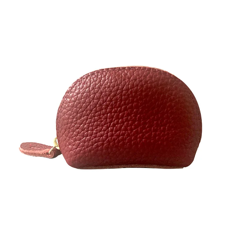 Vintage Women Genuine Leather Coin Purses Girls Zipper Wallet Ladies Clutch Change Purse Female Small Shell Money Bag Wallets