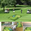 Golf Chipping Game Mat Indoor Outdoor Golf Games for Adults with Chipping Mat Sticky Balls Ground Stakes Score Card Storage Bags 3