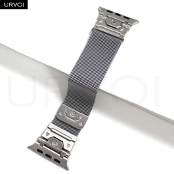 Elegant Mesh Band for Apple Watch - Milanese Loop Strap, 49mm (Silver)
