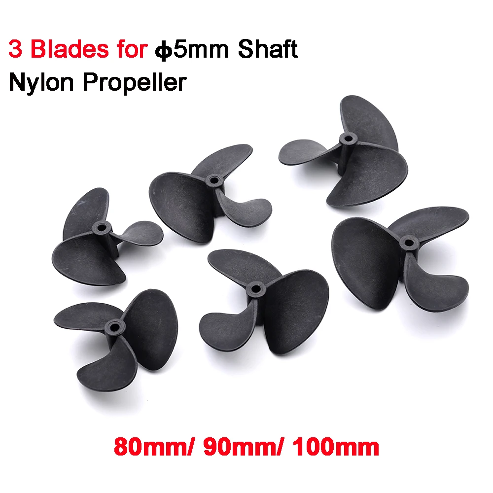 IWBR 2 PZ RC Barca Elica 5mm Albero 52mm 56mm 3-Lame Prop For RC Barca Esca Da Pesca Rimorchiatore Barca Subacquea ROV (Color : 2PC 56mm Left Hand - Foto 2