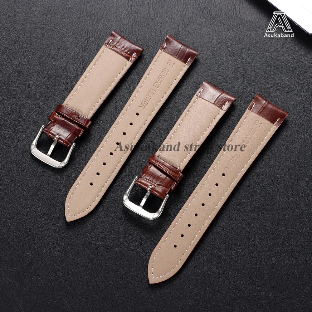 Genuine Leather Brown Watch Strap - Universal Business Style Bracelet