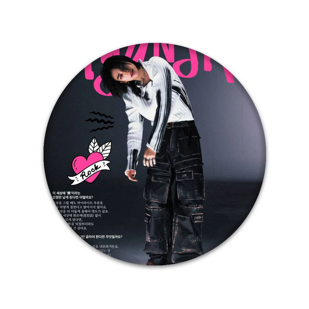 KPOP Stray Kids 2023 Rock-Star Badge Rock Star Bangchan Felix Brooch Hyunjin Pin Know STAY Collection Pins for Backpack Clothes