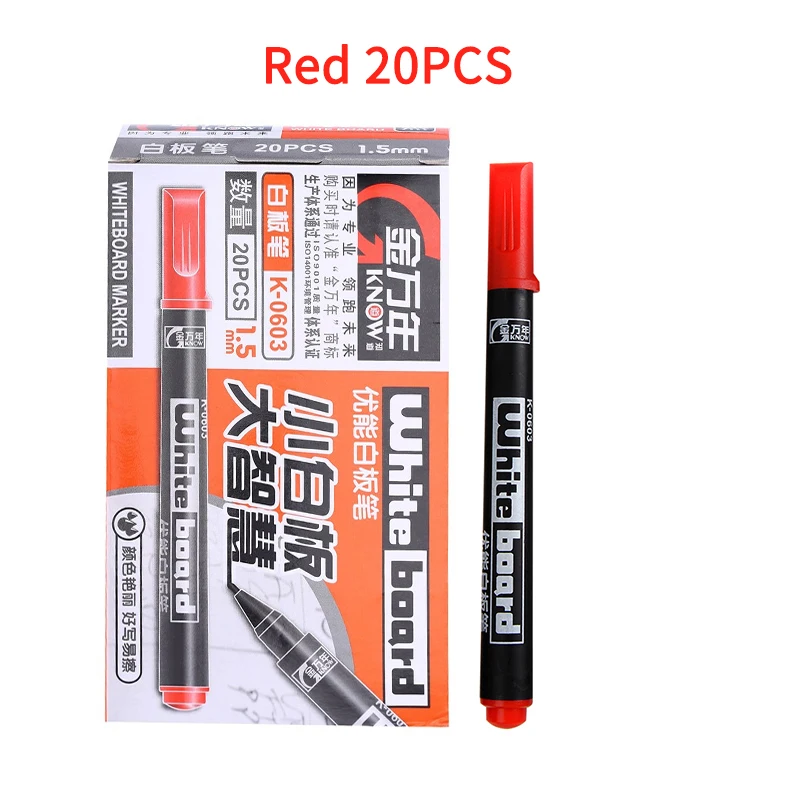 Premium Fine Point Black Dry Erase Markers - Low Odor for School, Office, and Home