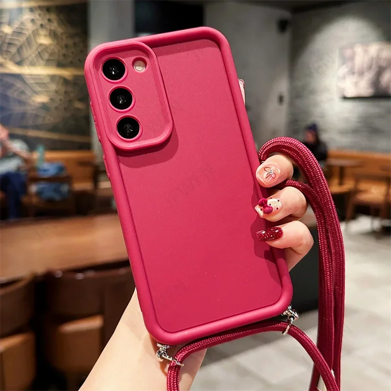 Crossbody Lanyard Silicone Soft TPU Phone Case