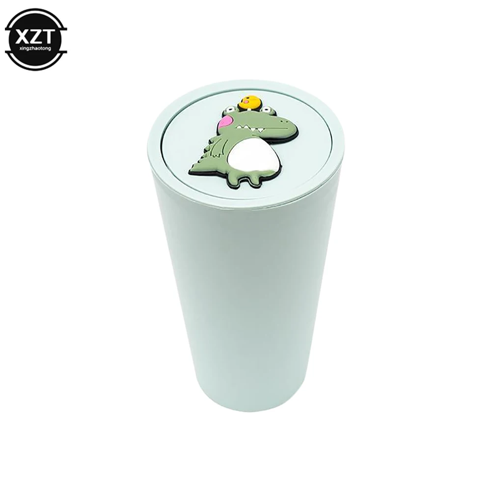 Creative Cute Shape Car Trash Can Mini Storage Bucket Car Garbage Storage Bucket Glove Box Desktop Trash Can