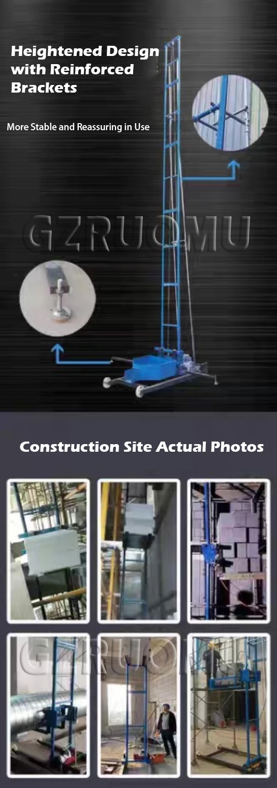 6M 220V Electric Forklift Manual Hydraulic Hand Push Mobile Lifting Forklift War