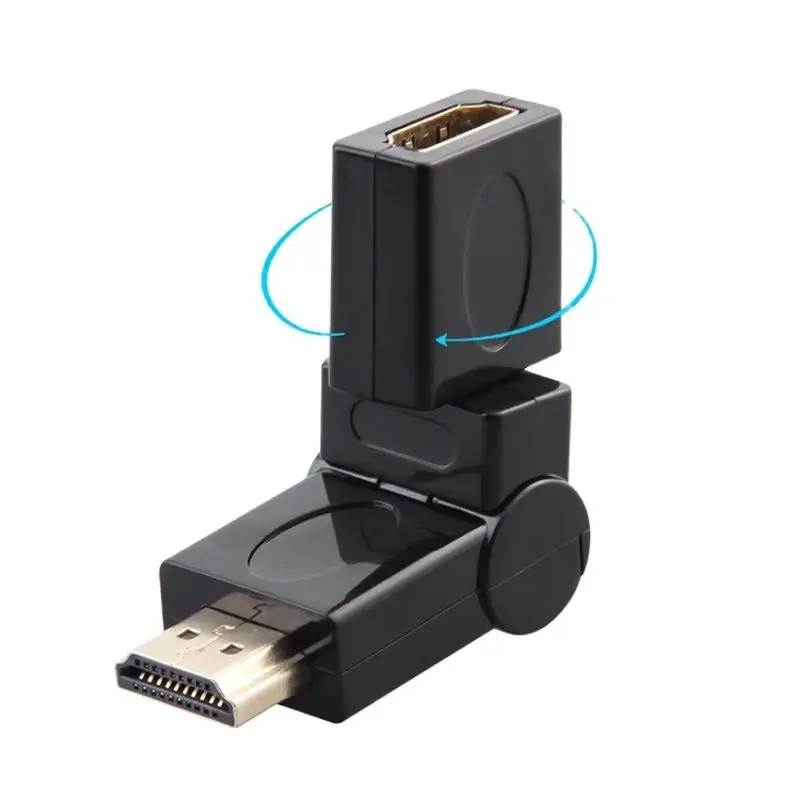 

Rotation Adjustable Degree HDMI-compatible Male To Female Extension Adapter 1080P Cable Connector for PC Monitor Projector HDTV