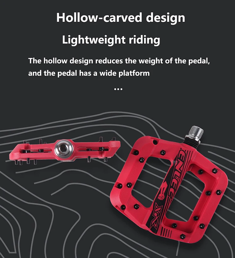 Description Picture 3 of itemENLEE Ultralight Seal Bearings Bike Pedals Cycling Nylon Road bmx Mtb Flat Platform Bicycle Parts Accessories T991