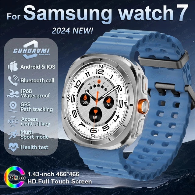 For Samsung New Galaxy Watch 7 Ultra GPS Trackr NFC Smart Watch Men Custom Dial 460*460 AMOLED Bluetooth call Sport Smartwatchs 1