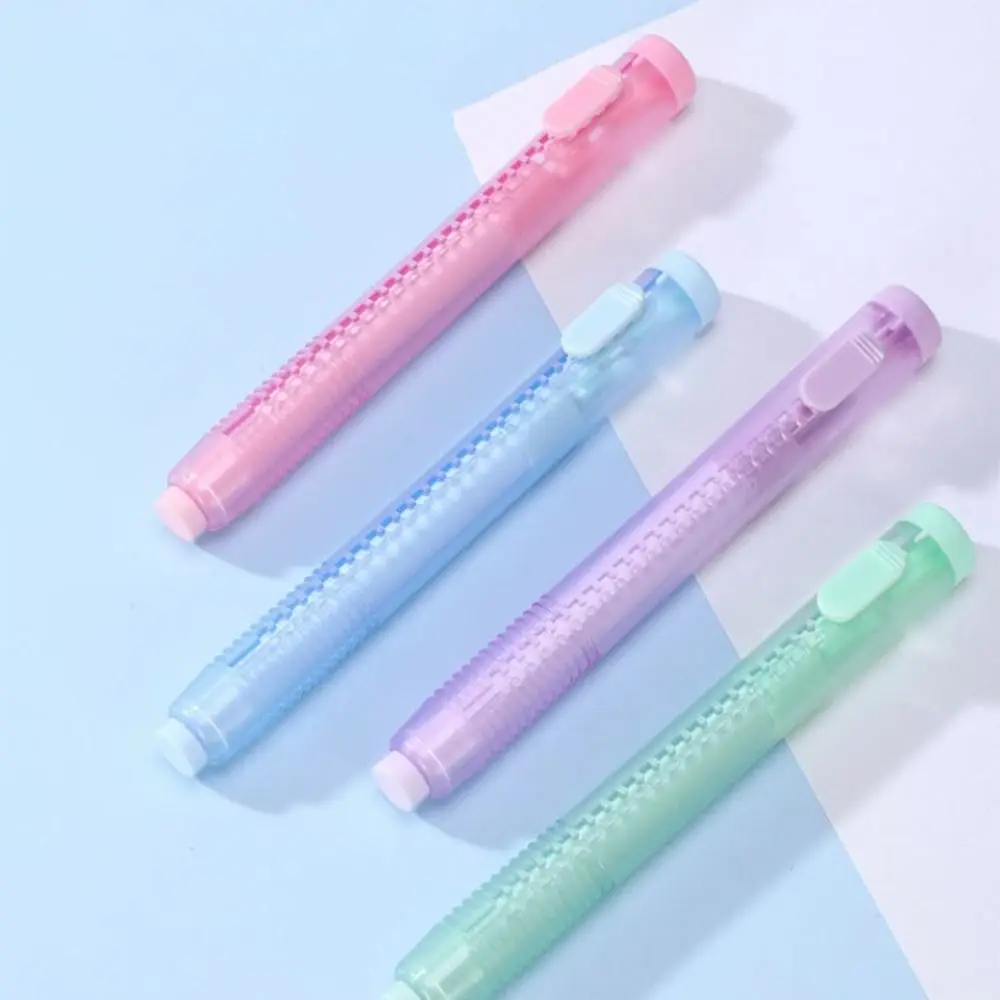 

Pen Type Press Eraser With Refills Replacement High Elasticity Retractable Eraser Pen Dustless Traceless Sketch Special Eraser