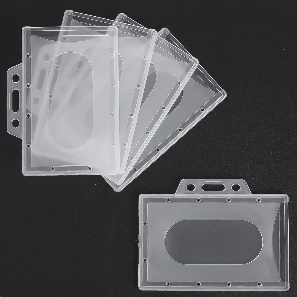 Card Holder Transparent Card Sleeve Multi-use Protective Cover Bank Credit Card Holder for Nurse Business Work Permit Anti-lost Protection