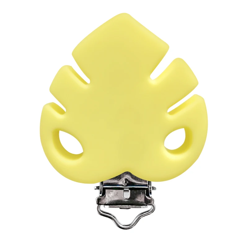 3 pz silicone bambino ciuccio clip ciuccio clip foglia clip morbida giocattolo fibbia prodotti per la cura del neonato fai da te