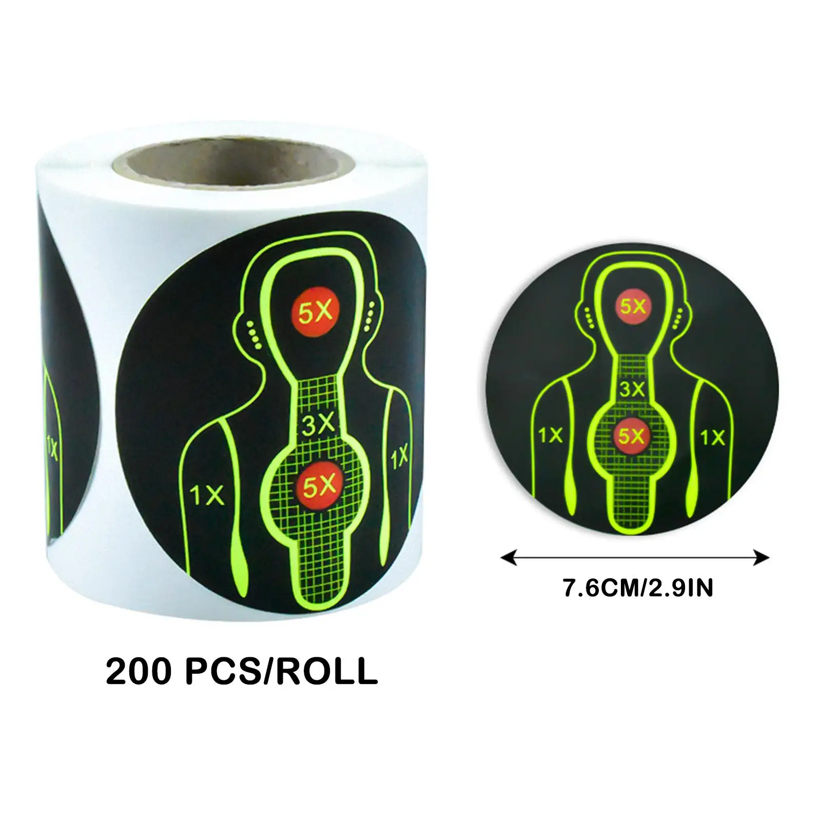 4 Inch Splatter Adhesive Bullseye Shooting Target Stickers - 200