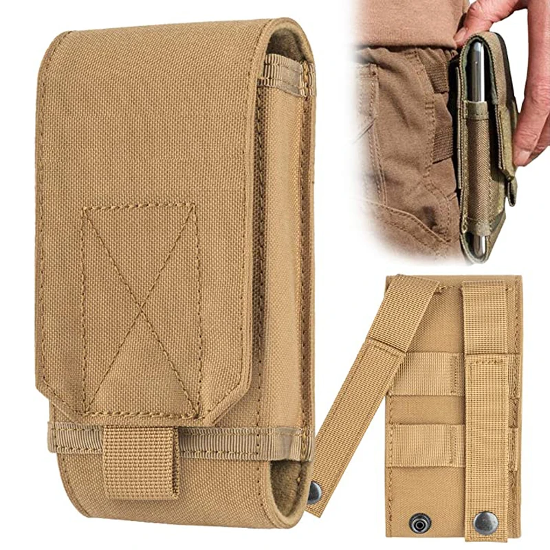 

Universal Tactical Molle Mobile Phone Holster Belt, Smartphone Strap Pack, Utility Military Small Pouch, Mini Waist Bag