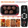 Indoor Smokeless Grill, 1500W Electric BBQ Grill and Non-Stick Grill Plates with Temperature Control, Removable Drip Tray, 2