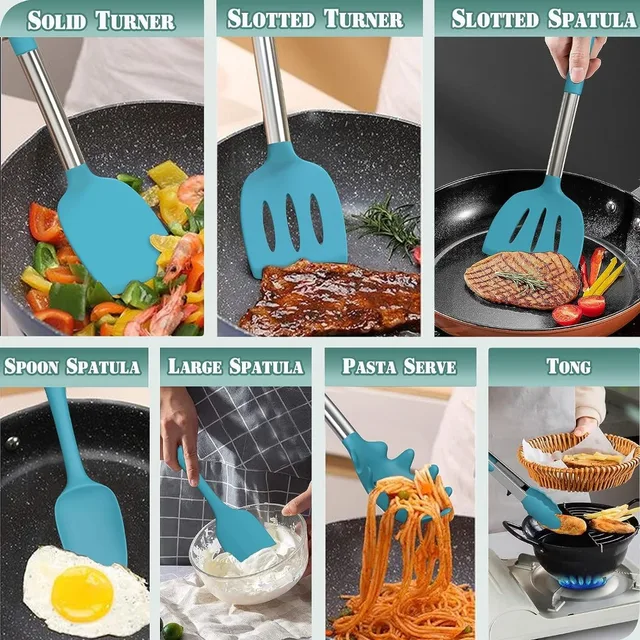 Umite Chef Silicone Kitchen Cooking Utensil Set, 43 pcs Spatula Set ,  Non-stick Heat Resistant - Best kitchen Cookware Set - AliExpress