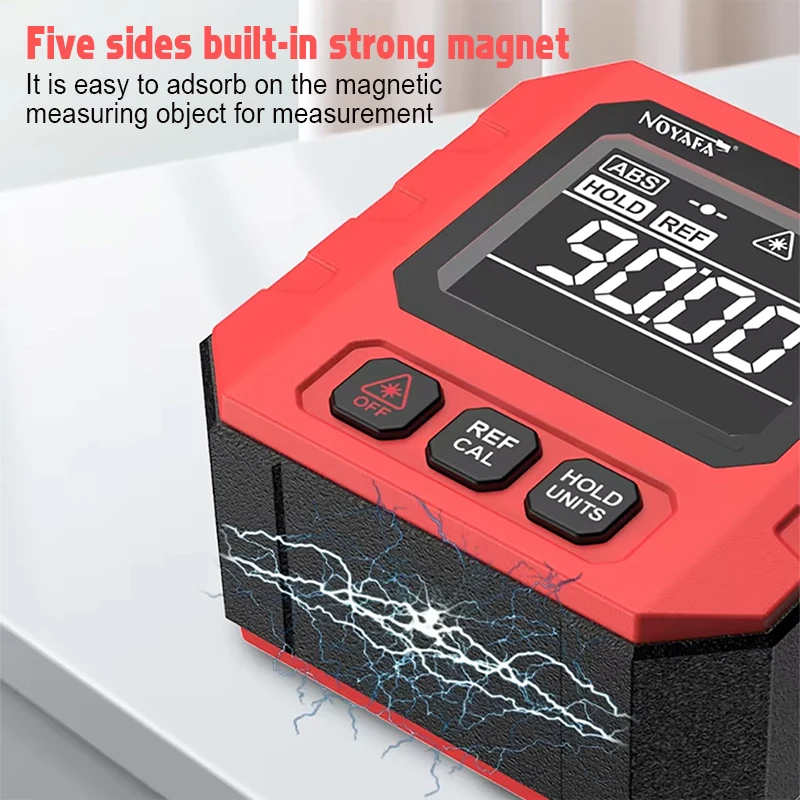 NOYAFA NF-566S Digital Inclinometer Angle Protractor Mini Magnetic Spirit Level Precision Measurement Angle Gauge with Backlight digital angle protractor digital inclinometer