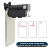 60X/100X  Mobile Phone Microscope with Cell Phone Clip Pocket Magnifying Glass LED UV Light f/ Jade Identification 2